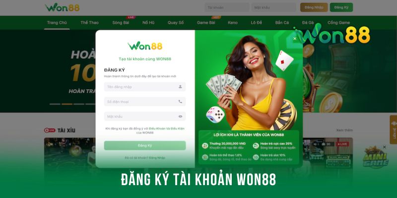 Đăng ký tài khoản nhanh tham gia đá gà Won88