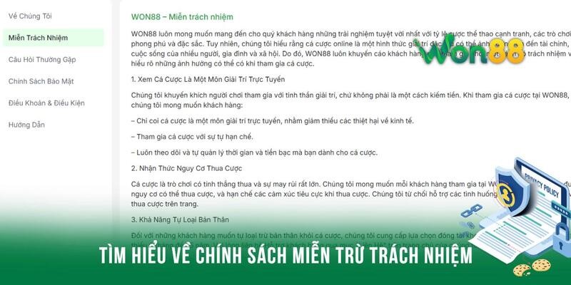 Tìm hiểu tổng quan về việc miễn trách nhiệm của nhà cái