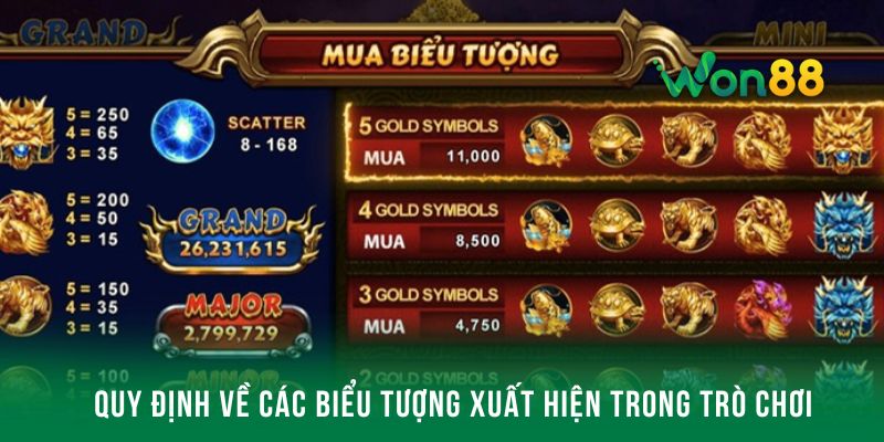 Quy định về các biểu tượng xuất hiện trong trò chơi