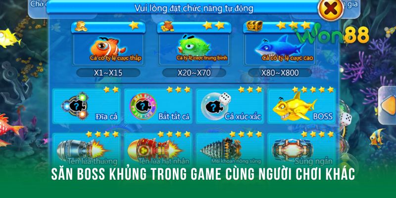 Săn boss khủng trong game cùng người chơi khác